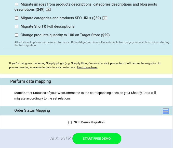 woocommerce to shopify