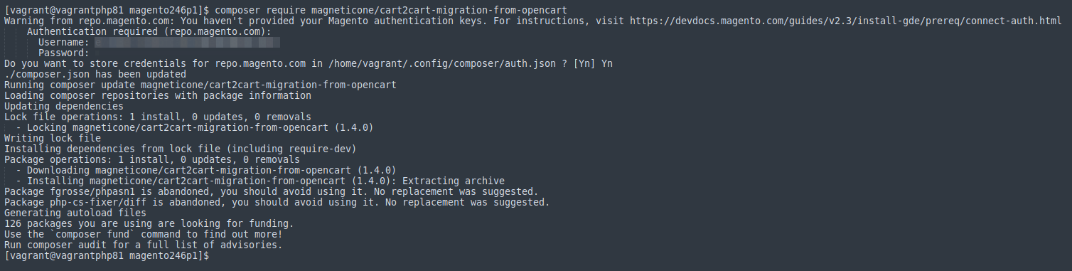 Install the module composer