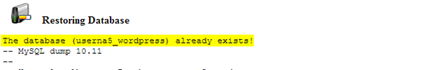 How do I restore a MySQL database from an sql dump?