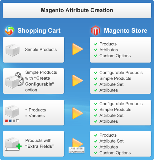 Magento Product attributes migration