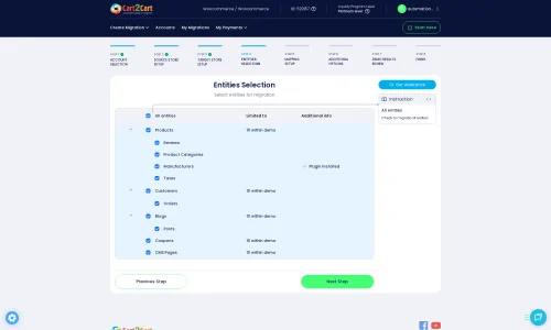 Selecting Data for Migration