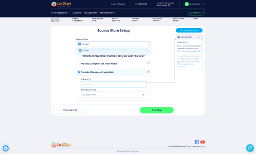 Ecwid Source Store API Connection Setup