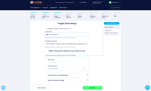 Click to enlarge the image Target Store Setup