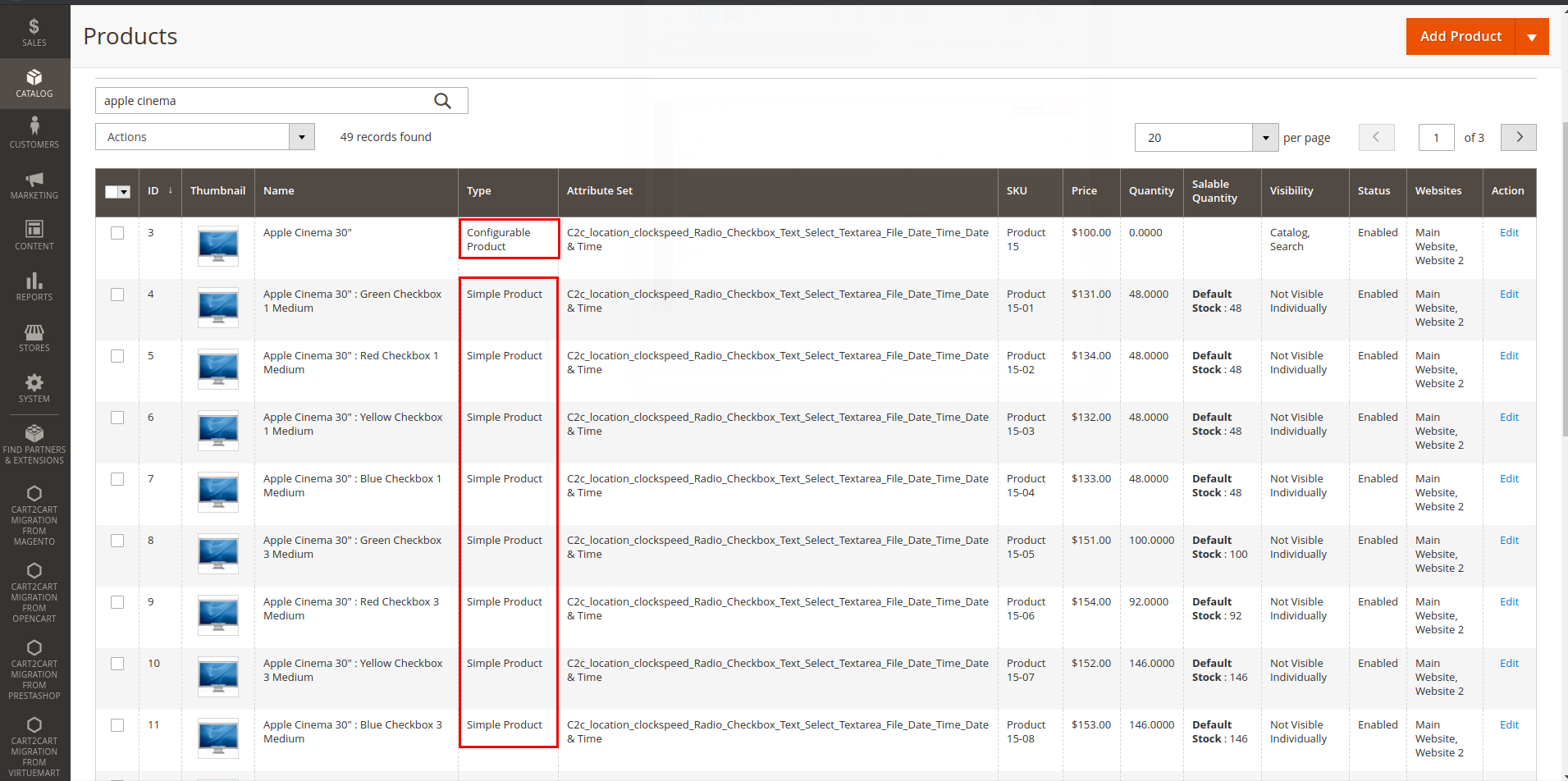 create product variants