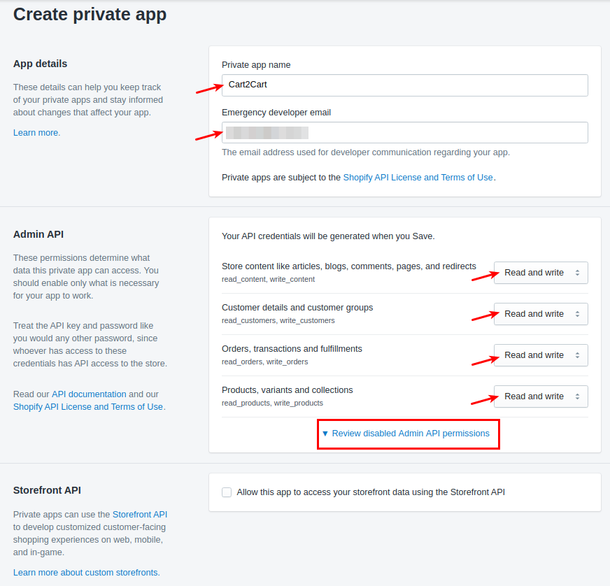 create private app
