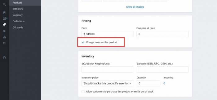 charge-taxes-on-this-product-box-shopify-dashboard