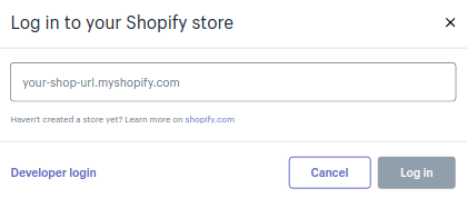 Shopify login