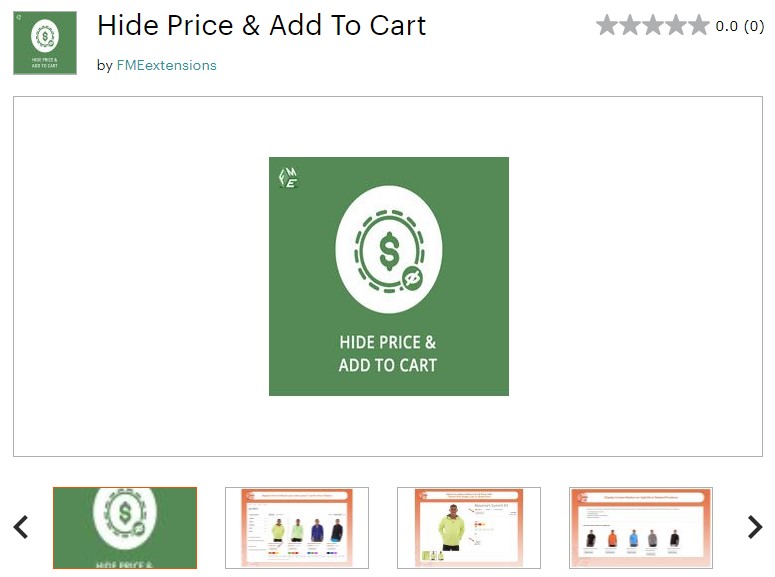 magento hide price for some products