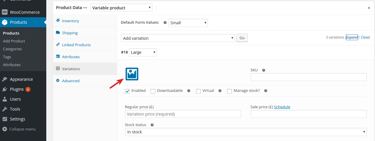 how to add variable product in woocommerce