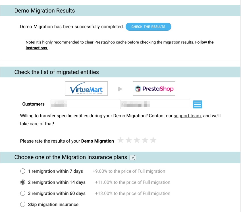 Vollständiger Migrationsstart