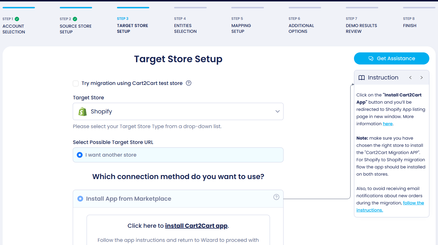 install shopify app