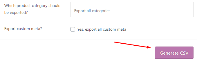 how to export woocommerce products