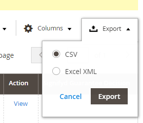 magento export products