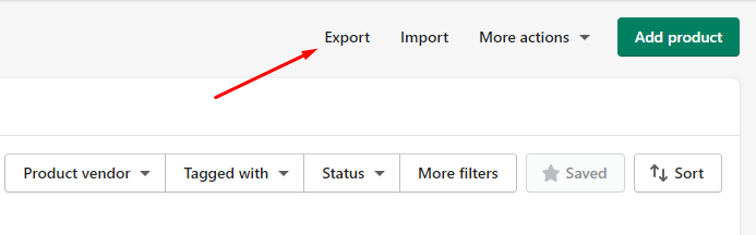export products from shopify