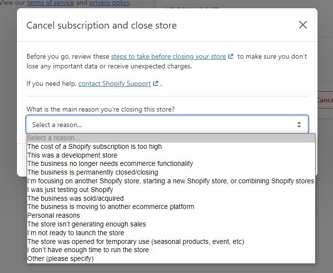 How to Close Shopify Store