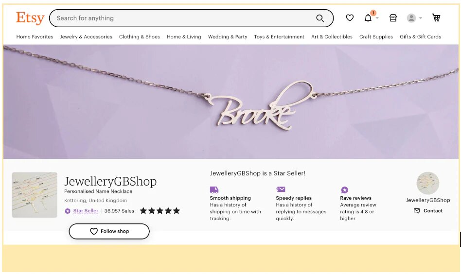 customize storefront etsy