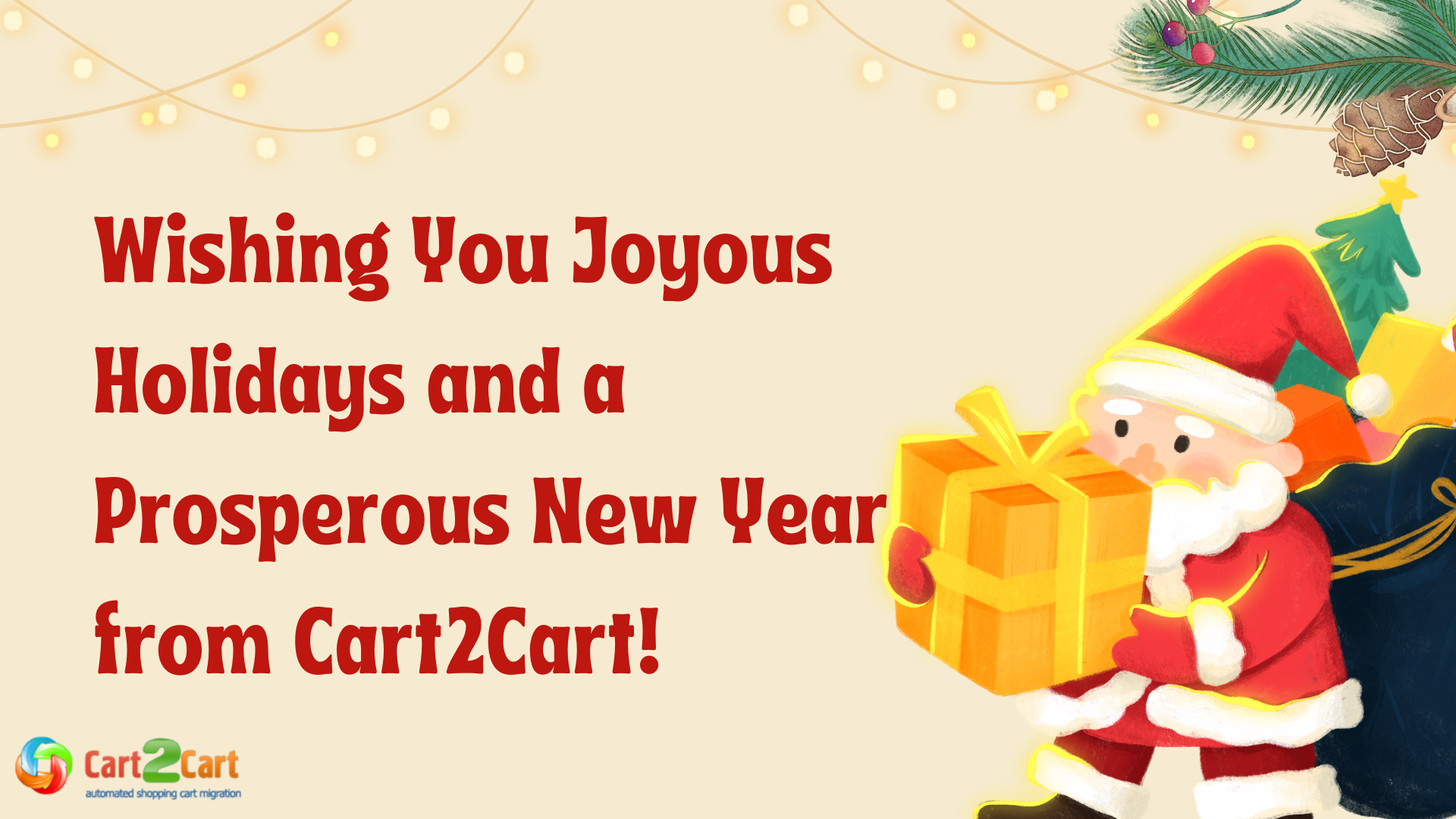 Wishing You Joyous Holidays and a Prosperous New Year from Cart2Cart!