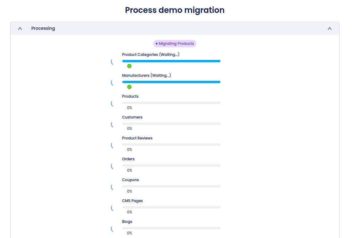 progress demo