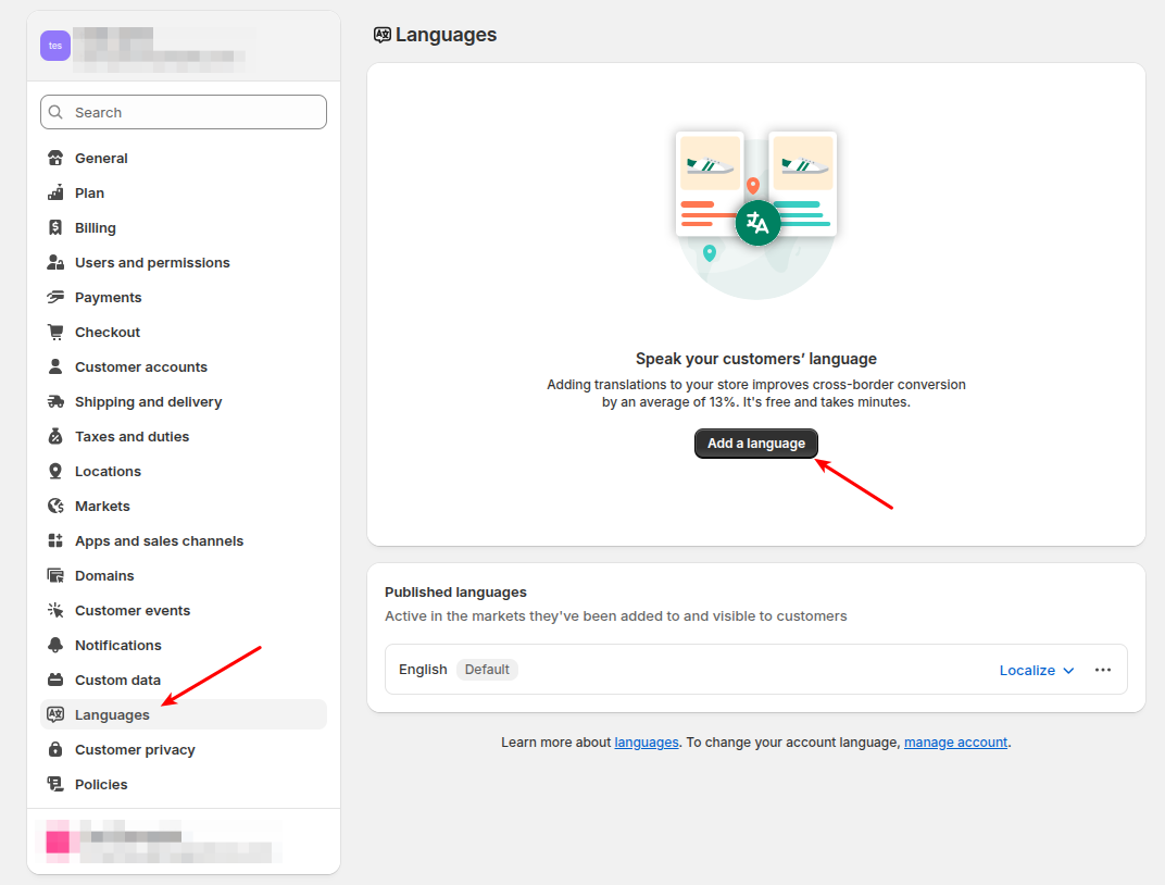 shopify multiple languages