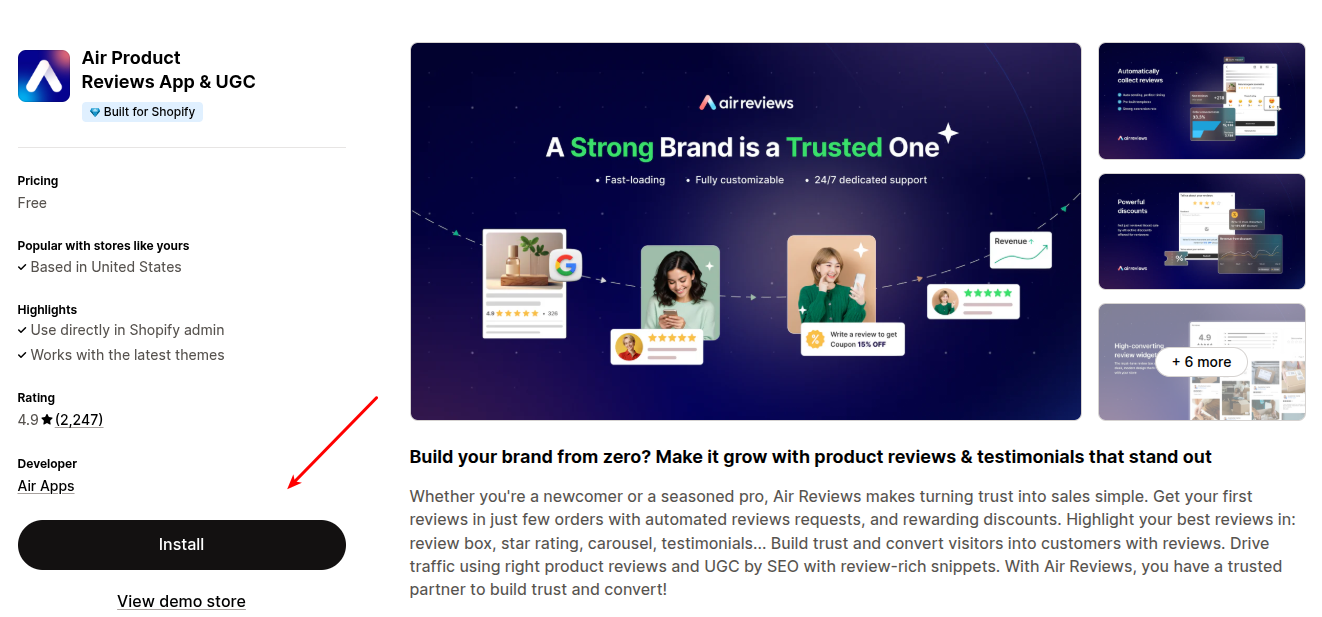 Installing Product Reviews plugin for Shopify data migration
