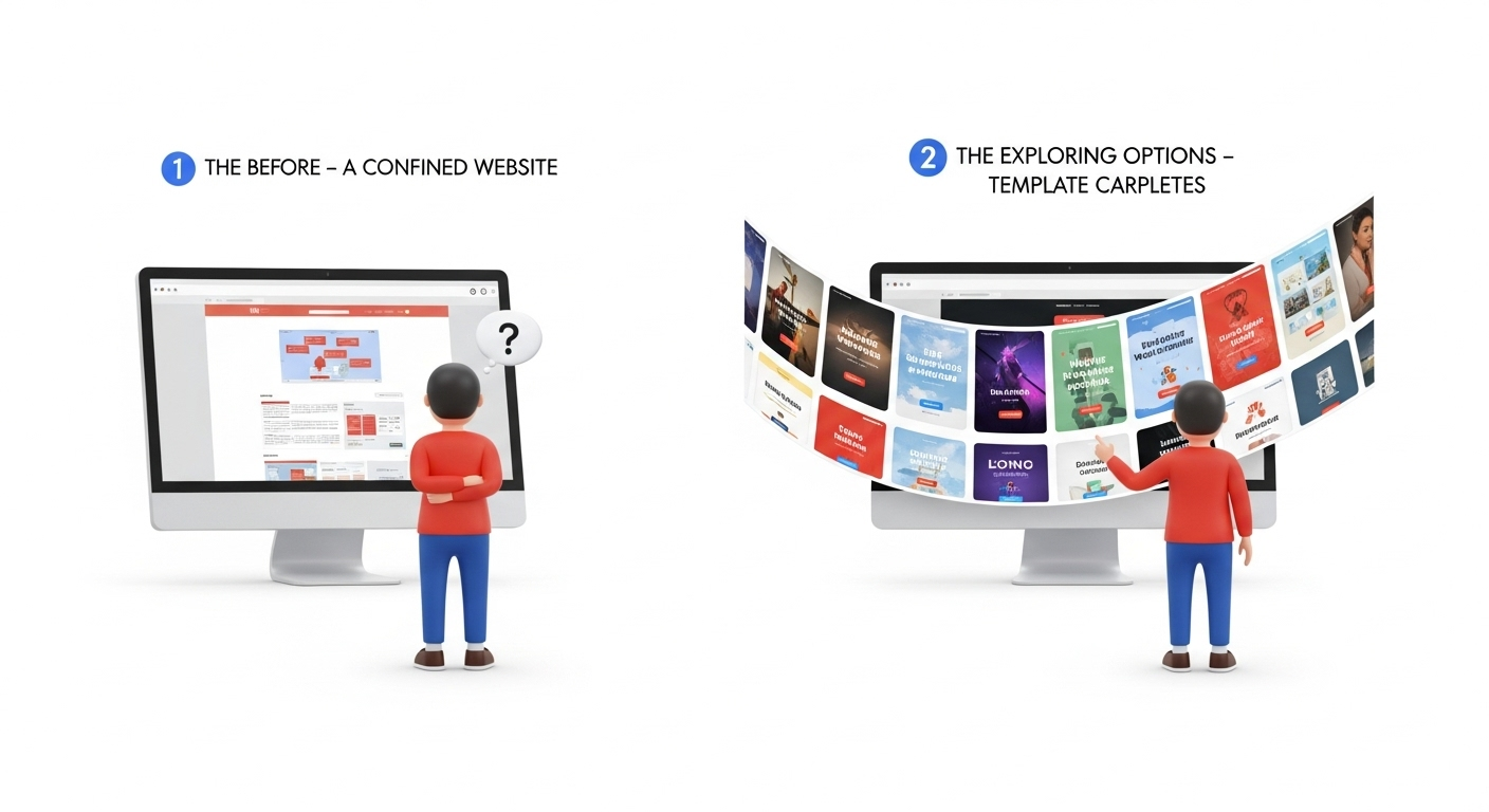 How to change WIX template and theme?