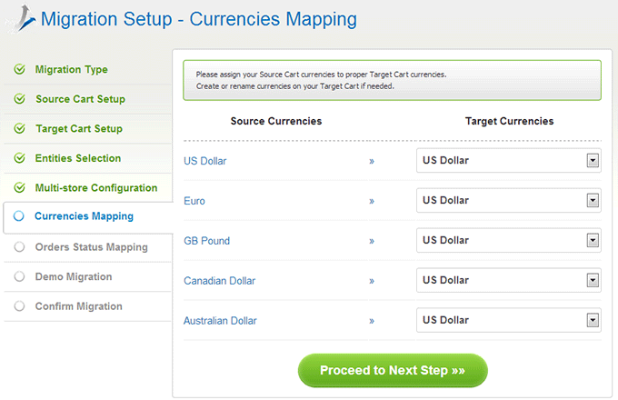 Map Currencies How to Migrate Zen Cart to Magento