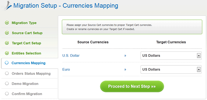 Currencies Mapping How to Migrate osCommerce to CS-Cart