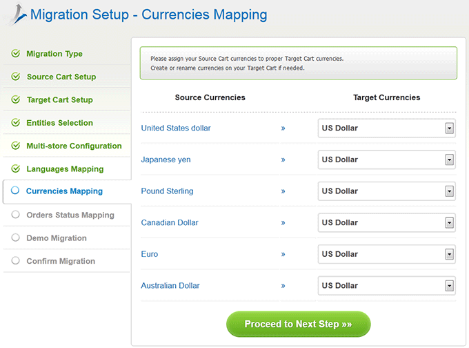 Map Currencies How to Migrate from CubeCart to Magento