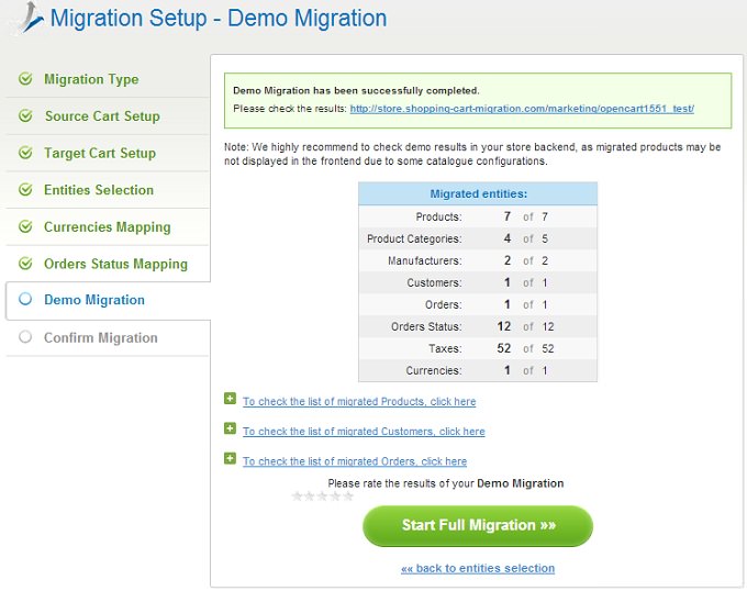 Demo Migration How to Migrate PrestaShop to OpenCart
