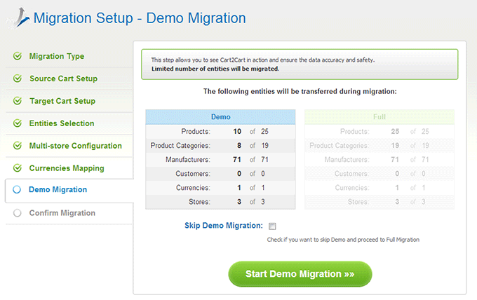 Perform Demo Migration How to Migrate from Magento to BigCommerce