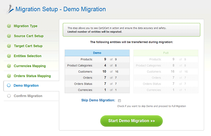 Start Demo Migration How to Migrate from WooCommerce to OpenCart