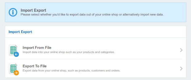 How to export data from ekmPowershop?