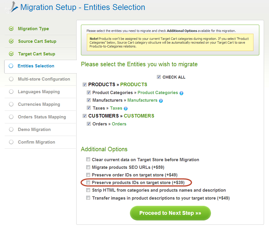Preserve Order IDs Preserve Order IDs
