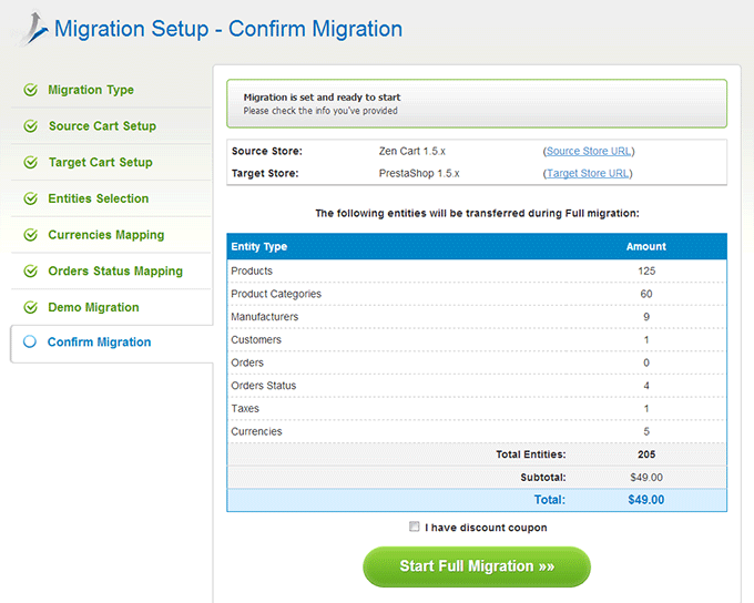Full Migration How to Migrate from Zen Cart to PrestaShop