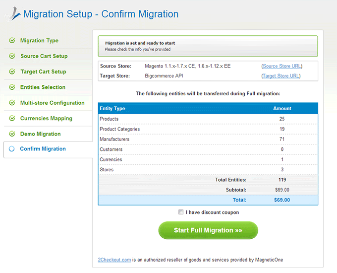 Perform Full Migration How to Migrate from Magento to BigCommerce
