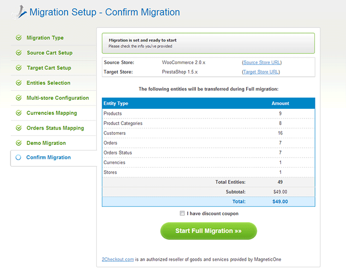 Full Migration How to Migrate from WooCommerce to PrestaShop
