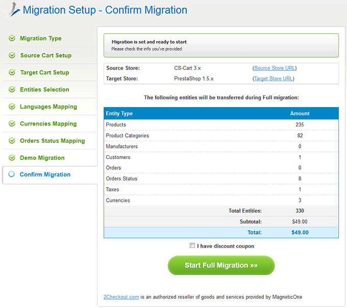 Full Migration How to Migrate Your Store from CS-Cart to PrestaShop