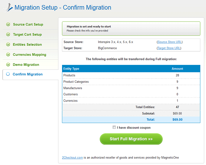 Perform Full Migration How to Migrate from Magento to BigCommerce