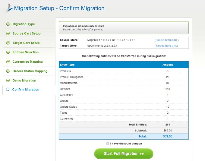 Full Migration How to Migrate Magento to osCommerce