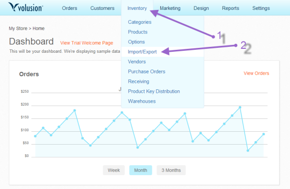 How to export data from Volusion in CSV Based Format