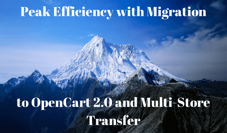 Peak Efficiency with Migration to OpenCart 2.0 and Multi-Store Transfer Peak Efficiency with Migration to OpenCart 2.0 and Multi-Store Transfer