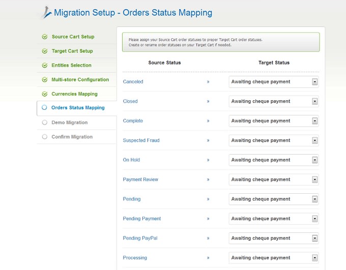 Orders Status Mapping How to Migrate Magento to PrestaShop