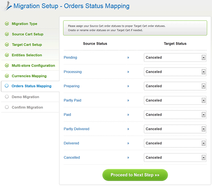 Order Statuses How to Migrate from TomatoCart to Magento