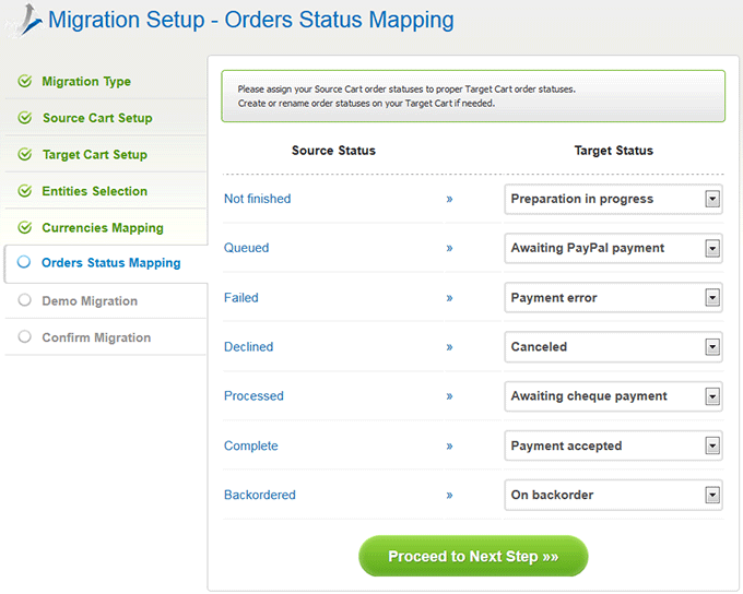 Orders Statuses How to Migrate X-Cart to PrestaShop