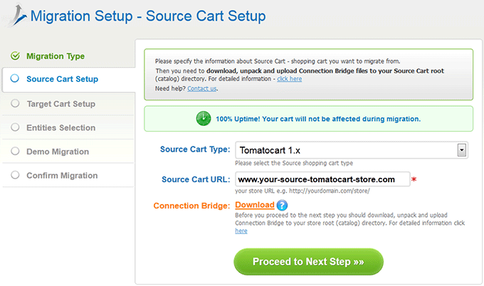 Setup Source Cart How to Migrate from TomatoCart to Magento