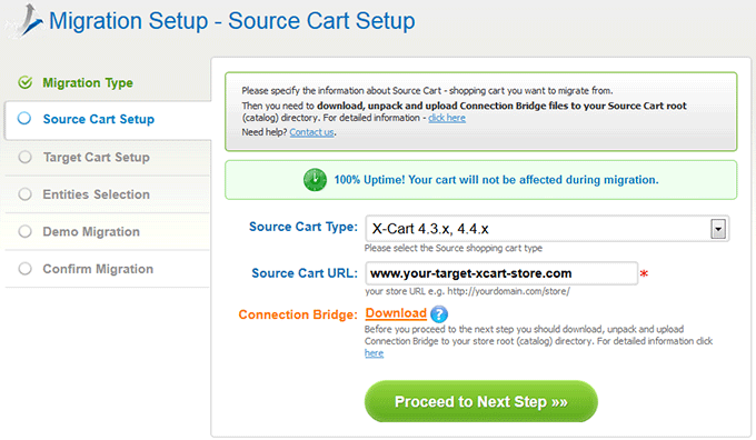 Select Source Cart How to Migrate X-Cart to PrestaShop