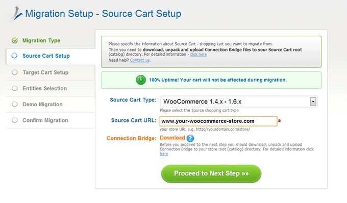 Select Source Cart How to Migrate from WooCommerce to PrestaShop
