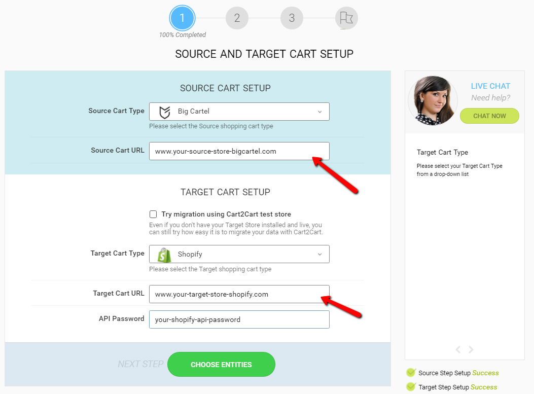 What URL address should I use for Migration Wizard?