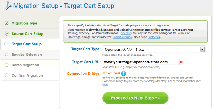 Provide Information about Target Cart How to Migrate from Interspire to OpenCart