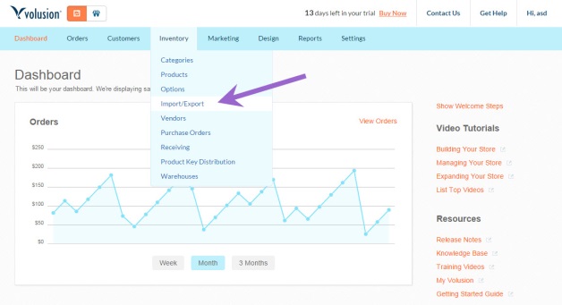 How to import data to Volusion store after migration is completed?